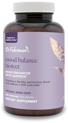 Dr. Fuhrman Mood Balance Biotect - Natural Mood Management Supplement with Saffron, 5-HTP, and Same - 120 Capsules for Optimal Mood Support