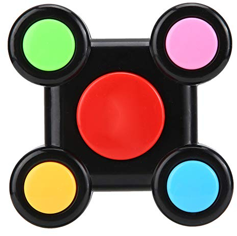 Tnfeeon Memory Training Game, Kids Electronic Memory Game Plastic Interaction Intelligent Music Light Educational Brain Teaser Memory Game for Boys Girls[Double Hand]