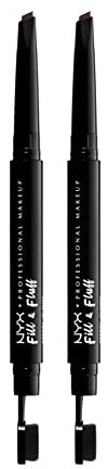 NYX PROFESSIONAL MAKEUP Fill & Fluff Eyebrow Pomade Pencil - Ash Brown (Pack Of 2)