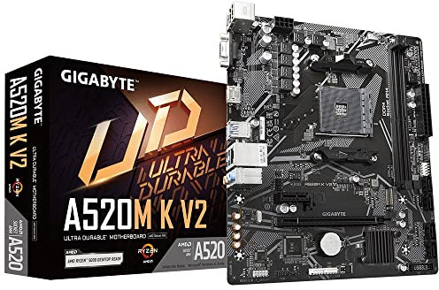GIGABYTE A520M K V2 Placa Base MicroATX [con chipset AMD A520] MB6136