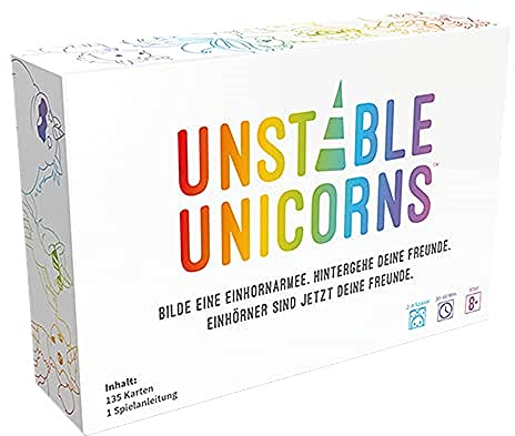 Unstable Games, Unstable Unicorns, Grundspiel, Partyspiel, Kartenspiel, 2-8 Spieler, Ab 8+ Jahren, 45+ Minuten, Deutsch, Mehrfarbig, Bunt