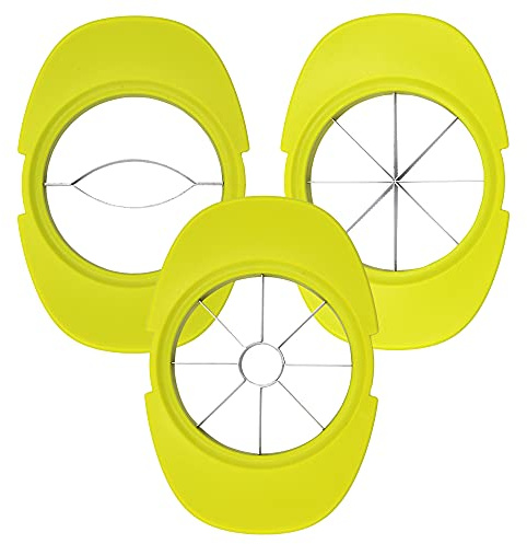 Cheer Collection Set of 3 Fruit and Vegetable Slicers, Multifunctional Apple Corer, Mango and Tomato Slicer, Time-Saving Kitchen Gadgets