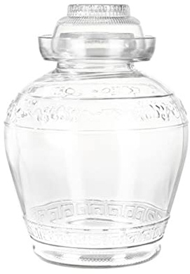 Fermentation Jar 2.5 Liter Pickle Jar, Wide Mouth Traditional Fermenting Crock Kit with Water Seal Airlock Lid, Pickle Jar for Kimchi, Sauerkraut, Wine Brewing and Kombucha