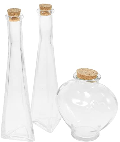 Juego De 3 Uds De Ceremonia De Arena Unity para Boda Juego De Jarrones Decorativos Hechos A Mano con Tapas De Corcho Tarros De Cristal Decorativos para Boda De Arena Contenedor