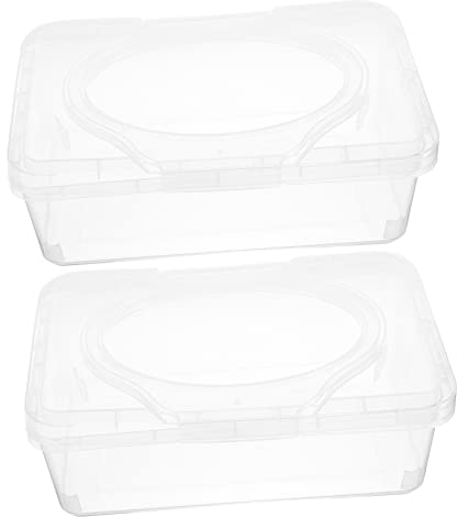 DRESSOOS 2 Cajas para toallitas de bebé, Cajas para toallitas de bebé, dispensador de toallitas húmedas, Soporte para, Estuche de Viaje para toallitas húmedas para bebés, Caja de pañuelos,