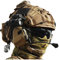 Airsoft Taktisch Helm Set, Militär Fast Protective Helmet with Tactical Headset Und Helmüberzug Full Protect Taktischer Visier, Teleskop-Modell NVG Halterung