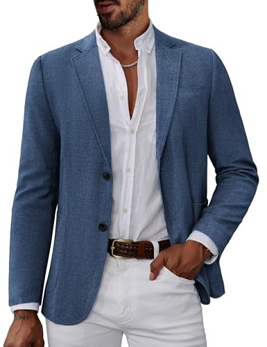 PJ PAUL JONES Men's Sporty Modern Leisure British Blazer Regular Fit Business Jacket Blue
