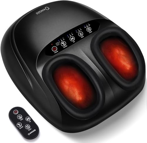 KNQZE Fußmassagegerät, Fussmassagegerät Elektrisch mit Wärmefunktion, Tiefenknet Shiatsu fußmassage für Plantarfasziitis & Neuropathie, Geschenke für Mama Frauen, Männer, Bis Schuhgröße 47