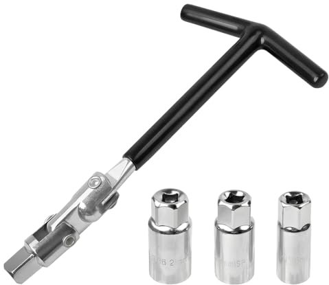 Adunsiaoto T-Griff-Steckschlüssel Auto Und Motorrad, T-Griff-Steckschlüssel Autoteile, Zündkerzen-Werkzeu, Zündkerzenschlüssel, Kerzenschlüssel T-Griff, Auto zündkerzenschlüssel zündkerzenschlüssel