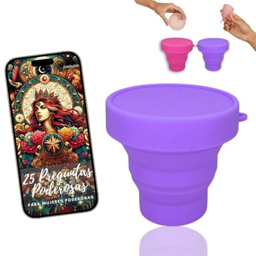 Feminatural Sterilizzatore Coppa Mestruale. Bicchiere sterilizzatore coppetta mestruale e disco mestruale, sterilizzatore microonde silicone medico di grandi dimensioni, 200 ml, pieghevole