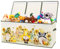 Extra Groß Aufbewahrungsbox mit Deckel Kinder, Zusammenklappbare Oxford-Spielzeugkiste mit Griff für Mädchen Jungen, Wasserdichte Spielzeug Aufbewahrung im Kinderzimmer, 96×32×40 cm (Drei Kobolde)
