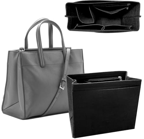 Bag & Organizer Filt Väska Multi-Pocket Handbag Insatser (svart, M)