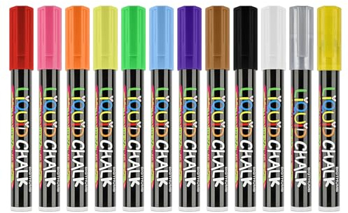 Rotuladores de pizarra blanca de 12 colores borrables para pizarra blanca, marcadores de pizarra de colores, borrables para pizarra acrílica transparente