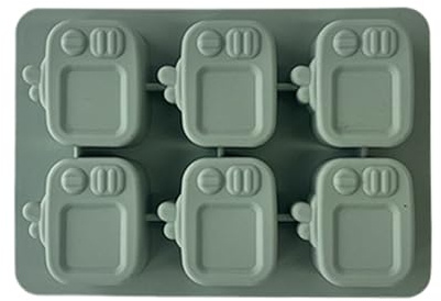 Mppchhn Molde de Hielo de Silicona - Molde De Silicona Congelador Forma TV,Herramienta para Bebidas con 6 Cavidades y Tapa Accesorio de Fácil Extracción para Jugos Cócteles Vino Champán Hogar