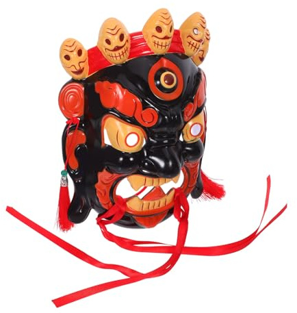 ERINGOGO Traditionell Tibetansk i Resin Handmålad och Lätt med Intrikata Handskarvade Detaljer för Rollspel och Cosplay vid Festivaler och Temaparty Etnisk Tribal Konst för Långvarig