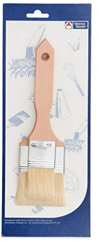 Thermohauser 5000243758 Juego de 2 Pinceles de Madera con cerdas Naturales, Ancho de 4 y 6 cm, Mango