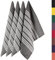 Sidorenko 4 Set Geschirrtücher aus Baumwolle - 45x75cm grau weiß gestreift - Küchenhandtücher - Trockentücher zum Abtrocknen