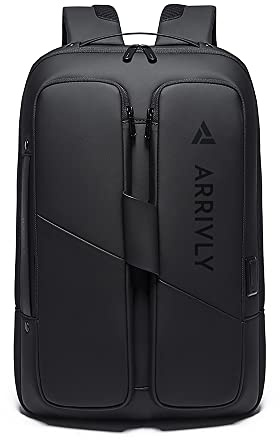 Arrivly Laptopryggsäck för Kvinnor och Män – Business- och Vardagsryggsäck för 15,6-tum – Stilfull Daypack för Arbete, Universitet och Vardag – Elegant Cityryggsäck Svart