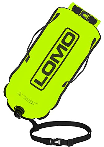 Lomo Dry Bag Swimming Tow Float - Yellow for Open Water High Vis