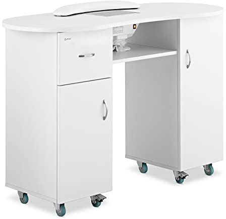 Physa Phy-MT-7 Table de manucure avec ventouse et repose-main Blanc 1200 x 503 x 803 mm