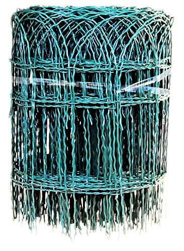 Zierzaun Ziergitter Vorgartenzaun grün Gartenzaun Beetumrandung Maschendrahtzaun verschiedene Längen und Höhen wählbar (Länge 10 m Höhe 40 cm)