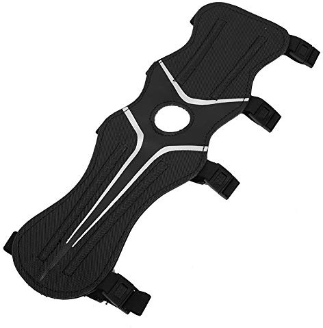 Akozon Nylon 600D Réglable, Protège-Bras équipement de Tir à l'arc de Protection pour Arc de Tir Classique Noir (Noir)