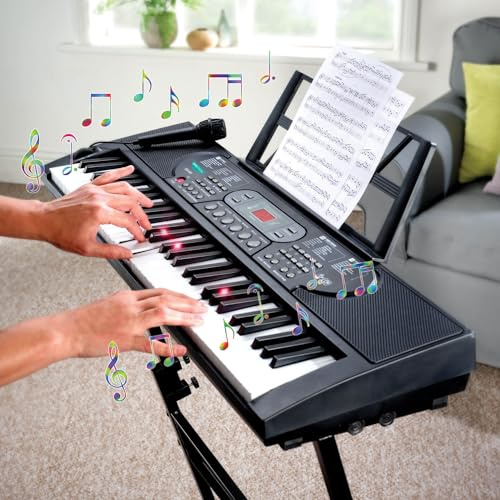 Coopers of Stortford - Electronic Keyboard with Adjustable Stand and Microphone 61 Keys