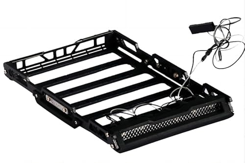 GPM R/C Scale Accessories : Metal Roof Luggage Rack With LED Lights For Traxxas 1:18 TRX4M Ford Bronco Crawler 97074-1 / TRX4M Land Rover Defender 97054-1 Upgrades