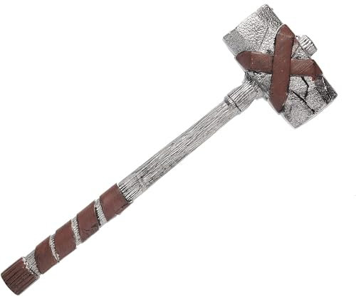 Next Level Cosplay Warrior Sledgehammer Prop | Lightweight Durable Plastic Toy | Halloween & Costume Accessory | Safe for Cosplay and Fancy Dress