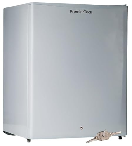 PremierTech PT-F60K Mini Frigo Bianco con Chiave 58 Litri Frigorifero da Hotel Ufficio Casa Classe Energetica E Libera Installazione Design Compatto Pratico per Ambienti Ristretti