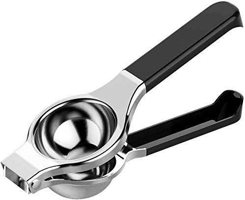 Qiaohome Citronpress – ny rostfritt stål manuell citronjuicer, citronpress med hög hållfasthet, silikonhandtag