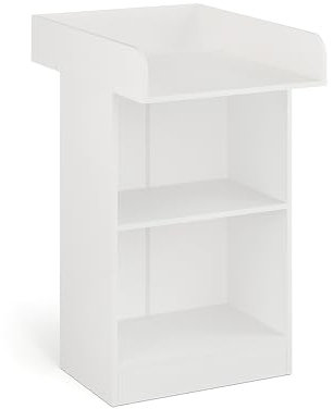 KOMTO Wickelkommode Weiß - Wickeltisch Schmal, Baby Kommode mit Wickelaufsatz abnehmbar, Baby Changing Table | Lulliblox M1
