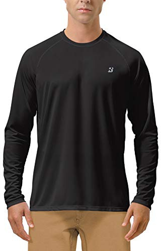 Roadbox Men's Long Sleeve Rash Vest, UPF 50+ UV Sun Protection Swim T-Shirt, Quick Dry Breathable Top for Swimming, Surfing & Holiday