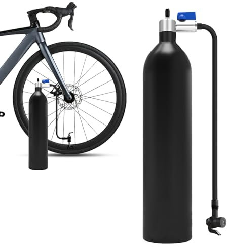 Jubilofex Tire Inflator, Inflation Tank for Wheels - Inflation Pump with Reservoir, Portable Compressor 200PSI for Mountain and Road Bikes