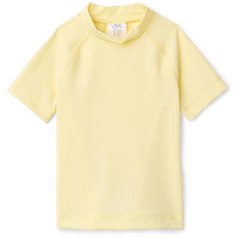 Amazon Essentials T-Shirt Rashguard à Manches Courtes pour garçon, Jaune Clair, XXL