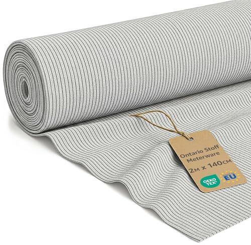 Velours côtelé au metre ameublement 2 m x 140 cm Tissus Revêtement pour Canapé Fauteuil Chaise Housse et Coussin Décoration Tapissier Résistant Oeko-Tex Gris clair