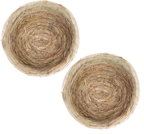 Levemolo Nidi per Piccioni Viaggiatori e Nidi di Schiusa in Fibra Naturale Resistenti all’Usura, Set da 2 Pezzi Design Spesso per Riproduzione e Riposo di Uccelli Domestici