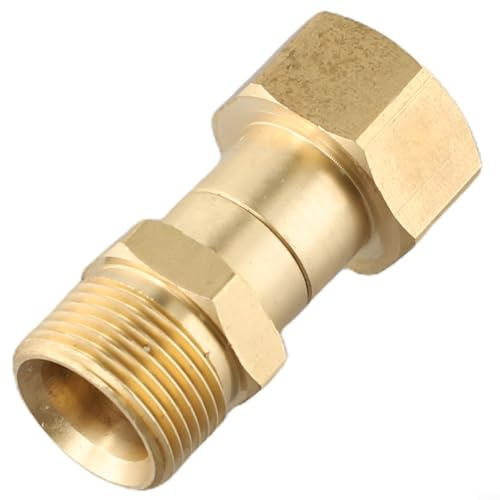 Raccordo girevole M22 per idropulitrice da 14 mm, raccordo filettato per connettore per tubo Ki NK, materiale in ottone, rotazione a 360 gradi per evitare danni al tubo
