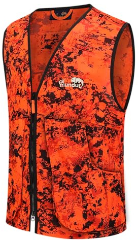 Full mundur Elverum Orange Camo Jaktväst | Orange Camo Jaktkläder Herr Jaktväst Lätt Vattenavvisande med Viltficka på Ryggen
