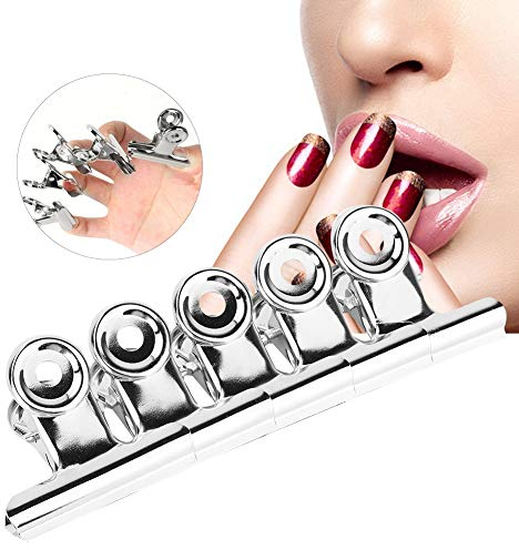 Clip di prolunga per unghie curva in acciaio inossidabile argento C Rotekt 5 pezzi Accessori per unghie multifunzione