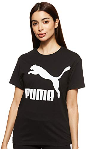 PUMA Damen Classics Logo Tee Unterhemd, Schwarz, S