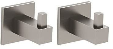 Kon-fort Colgador Toalla Cuadrado Inox Mate 2 Uds con Tornillo Acero Inox