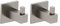 Kon-fort Home Appendi Accappatoio Quadrato Bagno Inox. Set 2 Ganci Bagno Cucina, Design in Acciaio Inossidabile AISI 304, Inox Spazzolato con Viti.