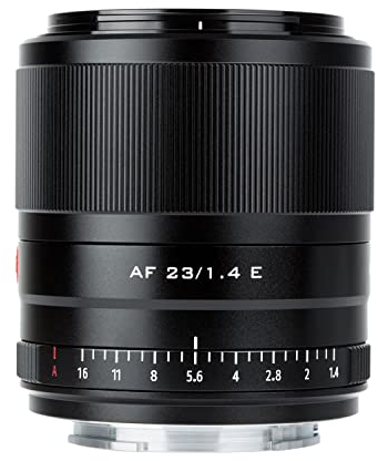 VILTROX 23mm F1.4 E Autofokus-Objektiv APS-C Große Blende Prime Objektiv mit Festbrennweite für Sony E-Mount Kamera A5100 A6100 A6400 A6500 A6600 A7R A7RIV A7RIII A7III A7RII A7S A9II