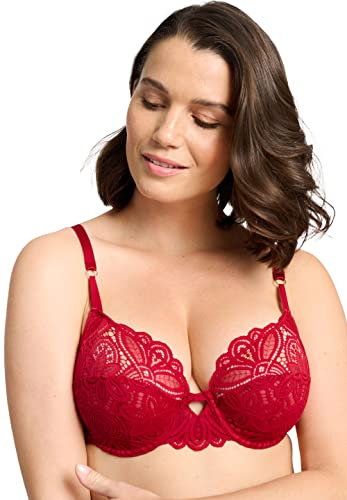 SANS COMPLEXE Attirance Soutien Gorge Corbeille Armatures, Rouge Jester, 100C Femme