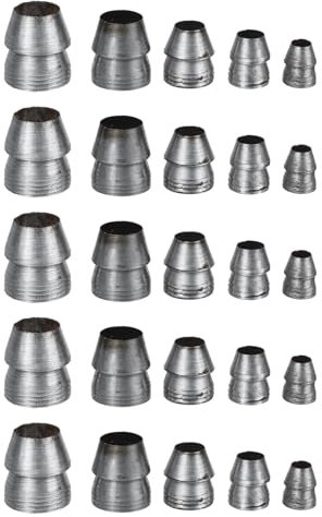 Housoutil 25 cuñas de mango redondo de seguridad, cuñas de metal de mano de hacha, cuña divisoria con mango de martillo para mango de trineo de hacha (8 mm, 10 mm, 11 mm, 13 mm, 16 mm)