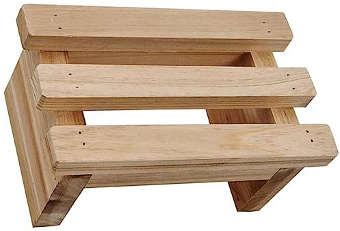 GRIRIW Wooden Step Stool Small Household Footstool Multi-function Boys and Girls and Adults Step Bench for Living Room and Bathroom