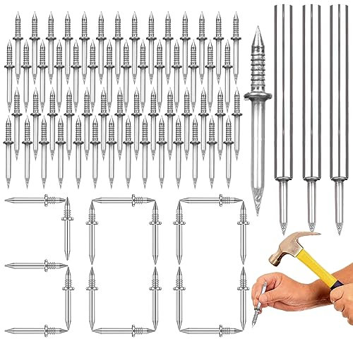 Qivine 300 Piezas Clavos Sin Costuras con Doble Cabeza, Tornillos de Seguridad Invisibles de Doble Cabeza, con Herramientas Específicas para uñas, para Carpintería, Muebles