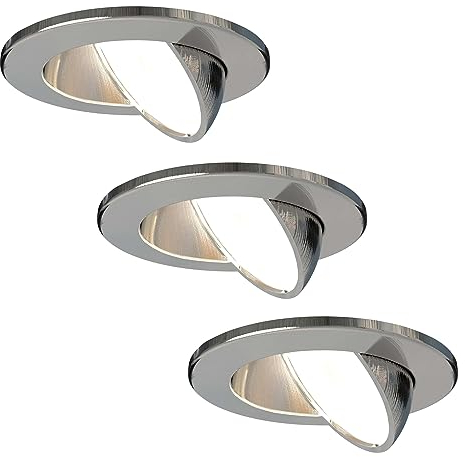 Ledvion - 3X LED Einbaustrahler, Edelstahl, Dimmbar, 5W, IP65, CCT, COB, Ø75mm, 5 Jahre Garantie