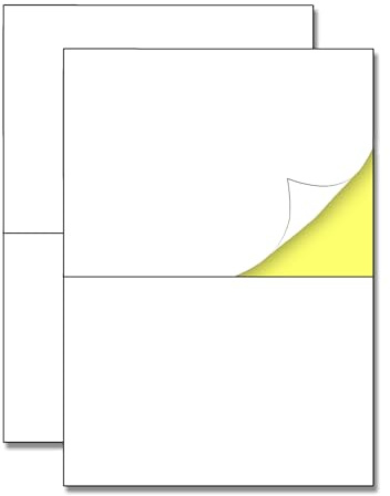 40 Feuilles, 80 Pièces - Etiquettes Autocollantes Grandes, Feuille Autocollante Imprimante A4, Papier Autocollant - 148,5 x 210 mm (A5)